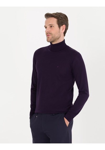 Pierre Cardin Erkek Mor Triko Kazak 50257302-vr038 Mor