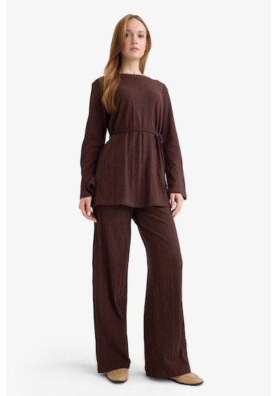 Defacto Wide Leg Geniş Bol Paça Pantolon F6368ax25aubn328 Kahve
