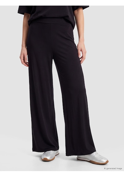 Lcw Modest Antrasit Geniş Paça Soft Touch Kadın Eşofman Altı