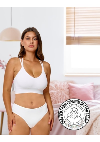 Alya Underwear Kadın Bato Tanga Pamuklu Külot, Büyük Beden String, 5'li Paket- 2 Siyah, 1 Beyaz, 2 Ten Beyaz P05