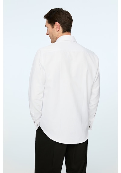 Morven Erkek Beyaz Trend Dynamic Fit Sert Yaka Gömlek 26mc004072600 Beyaz