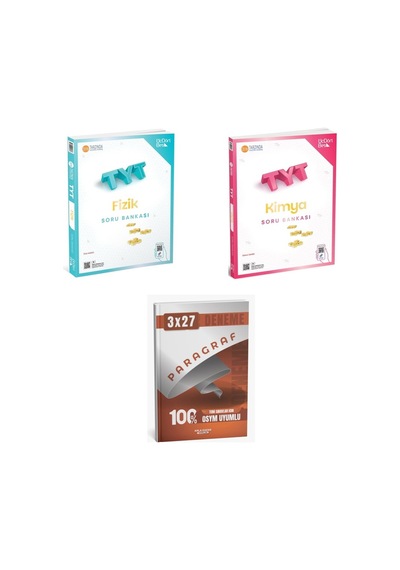 2027 2027 Üçdörtbeş Tyt Fizik + Kimya Soru + Anla Kazan Paragraf Deneme 3'lü Set