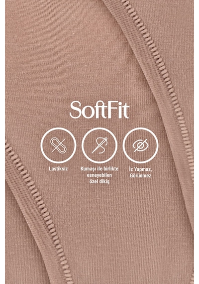 İz Yapmayan Basic Kadın V Tanga Külot Modal Pamuk 6'lı - Softfit Latte,bronz,bitter