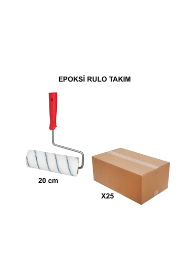 20 Cm Epoksi Rulo Takım, 25 Adet Yüksek Kalite