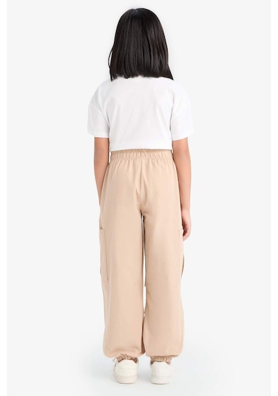 DeFacto Kız Çocuk Paraşüt Kargo Cepli Jogger Paça Pantolon E0162A825SMBG775 Bej