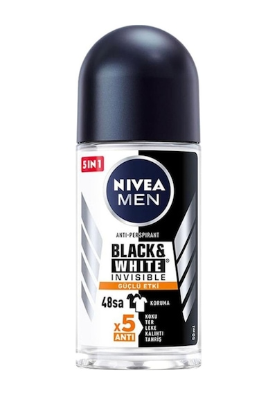 Nivea Men Invisible Black&White Güçlü Etki Erkek Roll-On Deodorant 50 ML