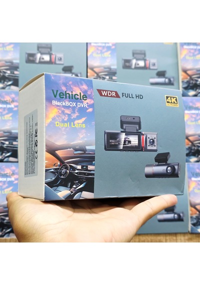 4k Ultra Hd Vehicle Blackbox Dvr Dual Lens Araç İçi Kamera - Wdr Gece Görüşlü Çift Kameralı Yol Kayıt Cihazı