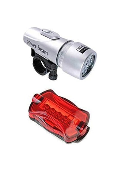 Led Işıklı Bisiklet Ön Ve Arka Aydınlatma Işığı 1 Paket K-4414 Bisiklet Ön Far Ve Arka Stop Lambası Kırmızı