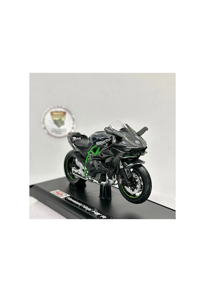 Kawasaki Ninja H2r Maket Motor - 1:18 Msz Diecast Stantsız Siyah