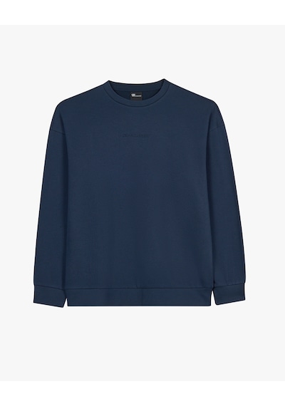 Skechers M Essential Crewneck Sweatshirt Erkek Lacivert Sweatshirt S2610015-0505