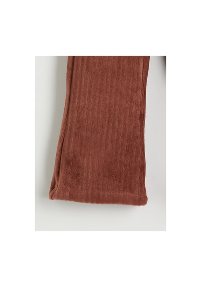 LC Waikiki Lcw Kids Beli Lastikli Kadife Kız Çocuk Tayt Brown