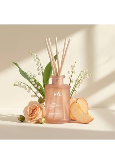 Mad Wellbeing Loving 190 Ml, Rattan Çubuklu Ortam Kokusu Gül, Şeftali Ve Amber İle Romantik Ve Sıcak Bir Atmosfer 50 x 22