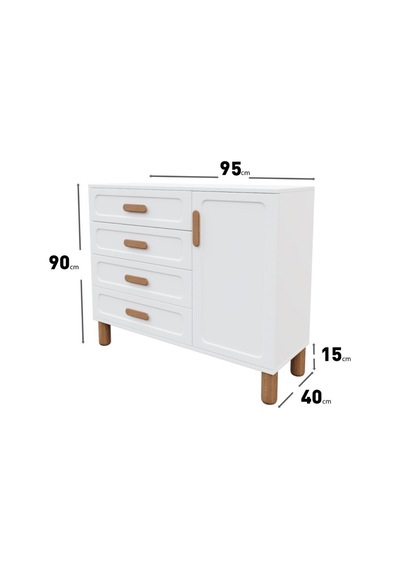 Flora Bohem Serisi 4 Çekmeceli 1 Kapaklı Şifonyer Modern Tasarım Mdf Mebran Kapak Beyaz 95x90 Beyaz - Altın Flora Bohem Serisi 4 Çekmeceli 1 Kapaklı Şifonyer Modern Tasarım Mdf Mebran Kapak Beyaz 95x90 Beyaz - Altın