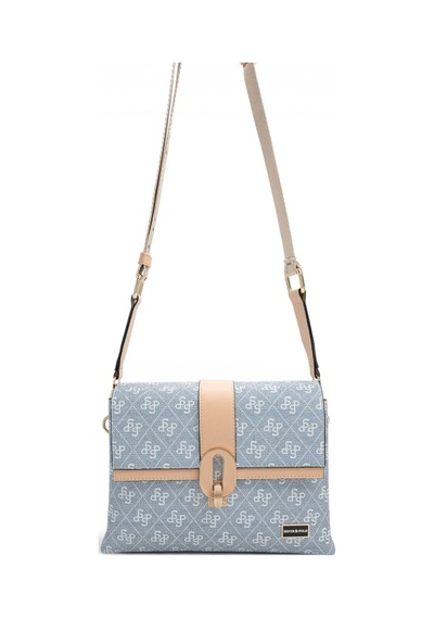 Silver & Polo Silver Polo Mavi - Ten Monogram Kadın Çapraz Çanta Sp1287