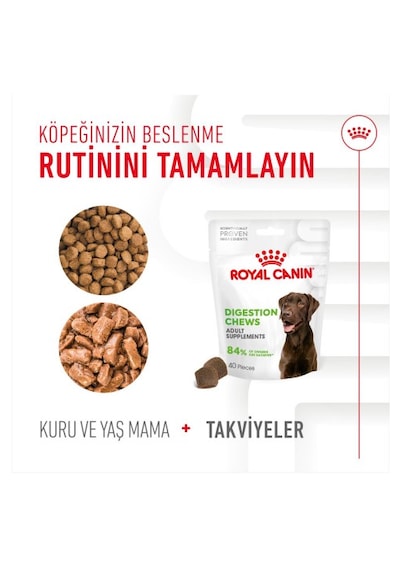 Digestion Chews Yetişkin Köpekler İçin Sindirim Sistemini Destekleyen Tamamlayıcı Ödül Maması 160g