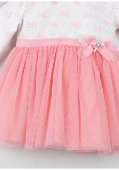 Babyhola Fiyonk Detaylı Tül Etek Kız Çocuk Elbise 15348 Pembe Babyhola Fiyonk Detaylı Tül Etek Kız Çocuk Elbise 15348 Pembe