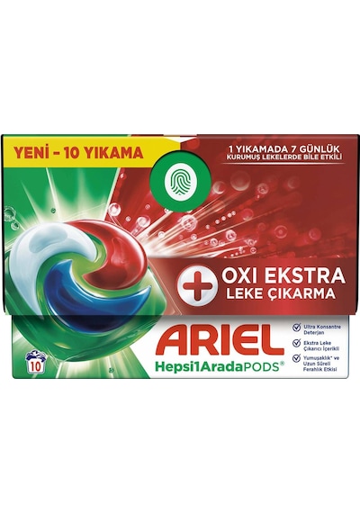 Hepsi1arada Pods Oxi Extra Leke Çıkarma Kapsül Çamaşır Deterjanı Beyazlar Ve Renkliler 10 Yıkama