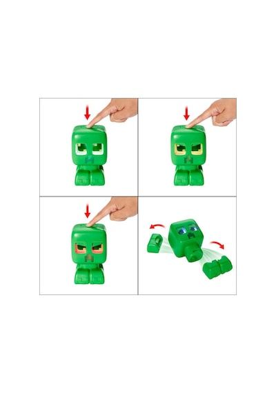 Minecraft Sesli Ve Işıklı Evcil Creeper Figürü Jgx49