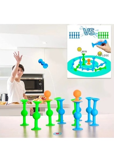 Pop Dart Vakum Molekül Pop Dart Oyunu 12 + 2 Parça Popit Dart