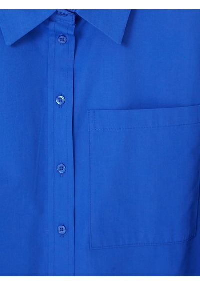 Lcw Modest Mavi Oversize Poplin Kadın Gömlek Diğer