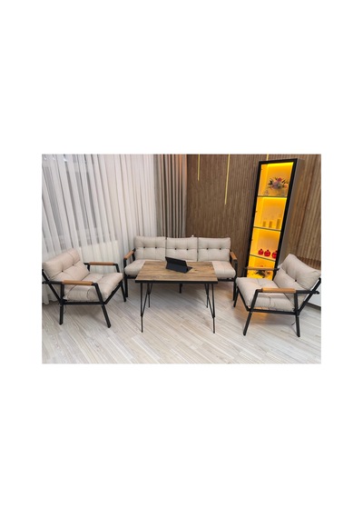 Güneş Balkon, Bahçe - Metal Kanepe Koltuk Takımı 3+1+1 + Masa Yemek Masası Güneş Balkon, Bahçe - Metal Kanepe Koltuk Takımı 3+1+1 + Masa Yemek Masası