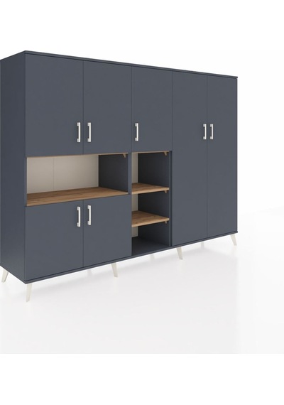 Hyperion Dolap 13 Raflı 7 Kapaklı 220x44x163 Antrasit-antrasit/ça Antrasit-antrasit/çam Hyperion Dolap 13 Raflı 7 Kapaklı 220x44x163 Antrasit-antrasit/ça Antrasit-antrasit/çam