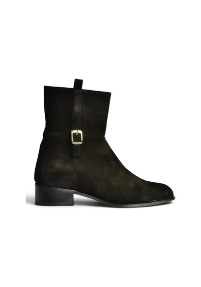 Fox Shoes Z752554161 Siyah Hakiki Deri Süet Günlük Kadın Bot