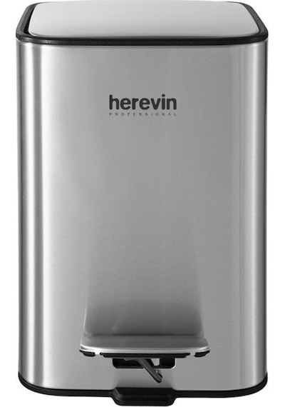 Herevin 5 Lt Paslanmaz Çelik Çöp Kovası Gri