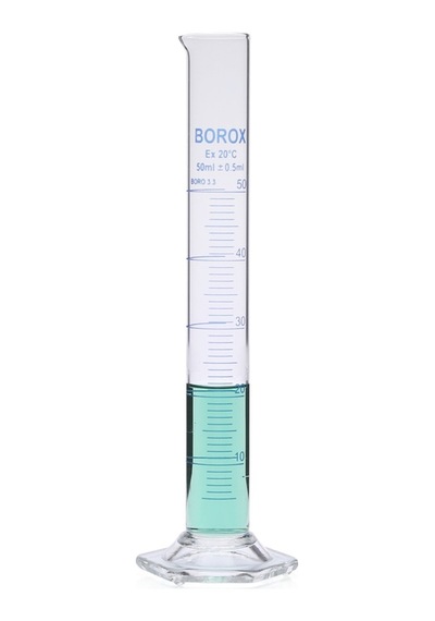 Cam Mezür 50 Ml - Uzun Form - Mavi Skala