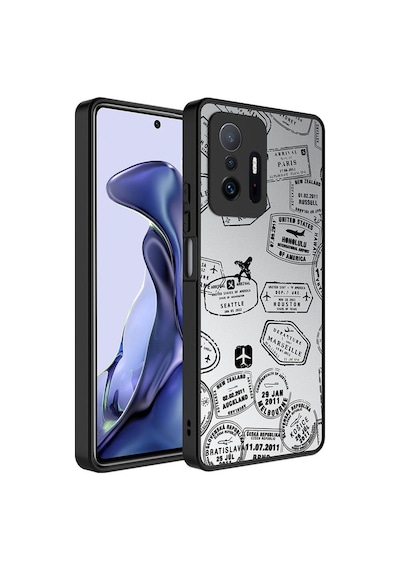 Xiaomi Mi 11t 5g Kılıf Aynalı Desenli Kamera Korumalı Parlak Zore Mirror Kapak Seyahat