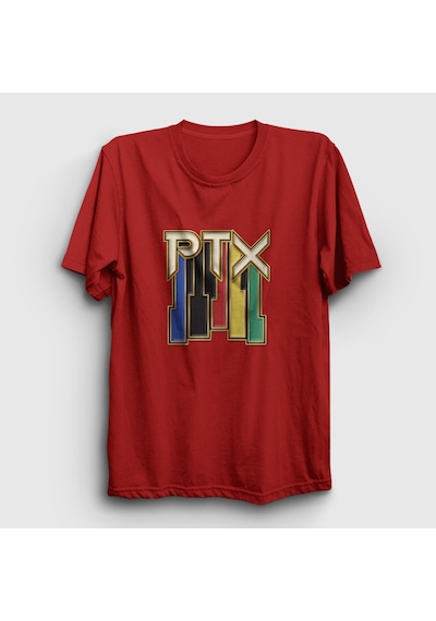 Presmono Unisex Vintage Pentatonix T-shirt Kırmızı