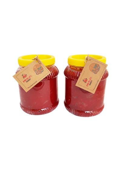 Küresel Market Doğal Ev Yapımı Acı Biber Salçası + Tatlı Biber Salçası 2 x 2 KG