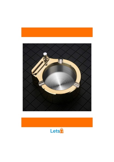 Paslanmaz Çelik Şık Metal Kibritli Küllük
