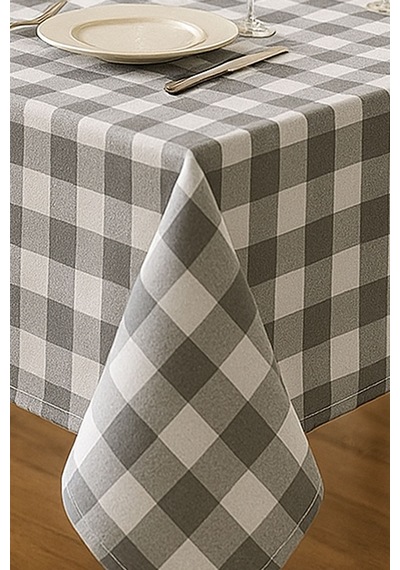 Mira Home Kareli Masa Örtüsü Sofra Bezi 160x220 Cm Rustik