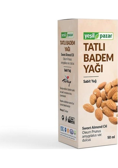 Yeşil Pazar Tatlı Badem Yağı 50 ML