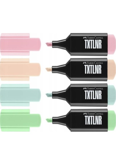 Faber Castell Fosforlu Kalem Mini Pastel 4'lü Set - 154214 Çok Renkli