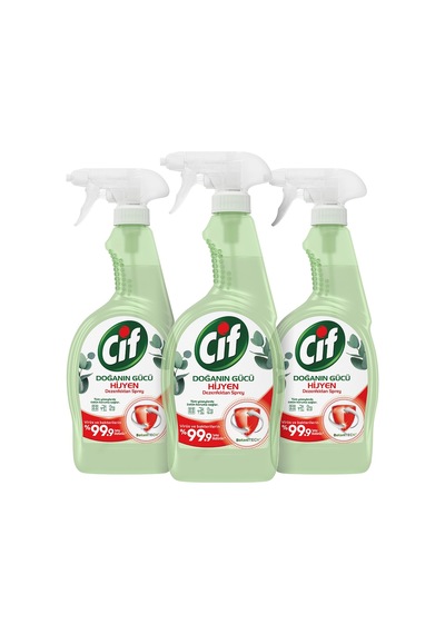 Cif Dezenfektan Sprey Doğanın Gücü Üstün Hijyen Sağlar 750 Ml 3Adet