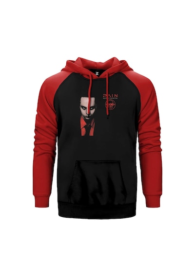 Pain Psalms Of Extinction Kırmızı Renk Reglan Kol Kapşonlu Sweatshirt Kırmızı