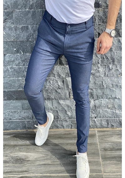 Oksit Zoom 108 Desenli Slim Fit Likralı Keten Pantolon Oksit Zoom 108 Desenli Slim Fit Likralı Keten Pantolon