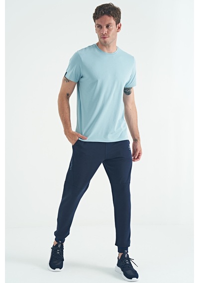 Air Jones Tommy Life Calvin Açık Mavi Basic Erkek T-shirt - 88245 Açik Mavi