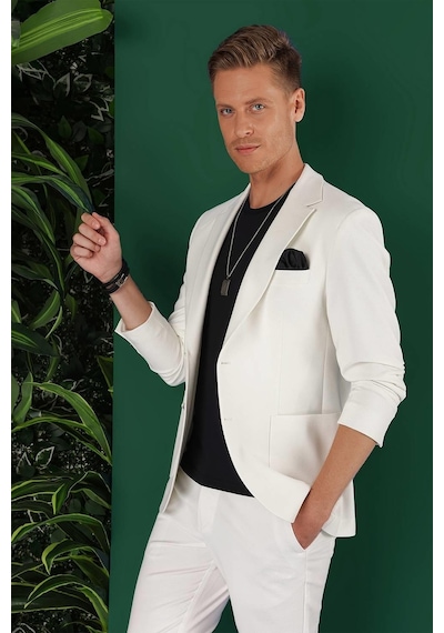 Efor C 643 Slim Fit Ekru Spor Ceket Ekru