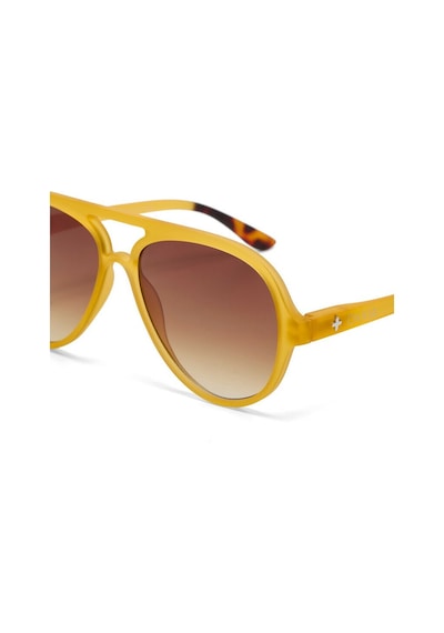 Okkia Alessio Unisex Güneş Gözlüğütransparan Sarı / Lens: Kahverengi Degrade Sarı