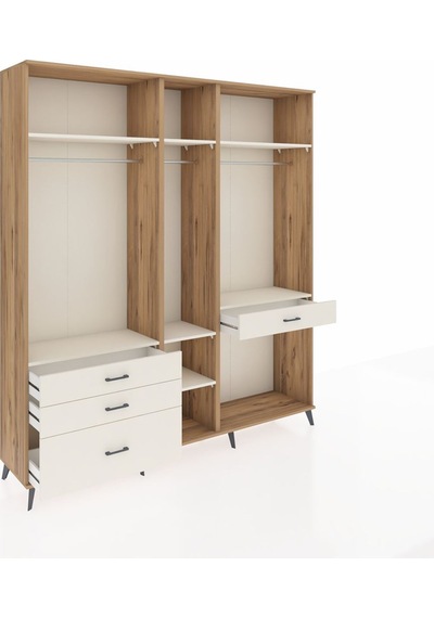 Hyperion Dolap 7 Raflı 4 Çekmeceli 3 Askılı 220x44x243 Çam-aytaşı/aytaşı Çok Renkli Hyperion Dolap 7 Raflı 4 Çekmeceli 3 Askılı 220x44x243 Çam-aytaşı/aytaşı Çok Renkli
