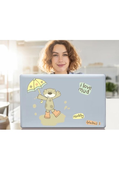 Defter Sticker,laptop Sticker Sevimli Ayı Desenli Pvc 70x50x0,5cm