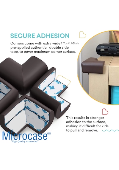 Microcase 3m Yapıştırmalı Sünger Bebek Ve Çocuk Köşe Kenar Koruyucu 10in1 Set - Al5235 Bej
