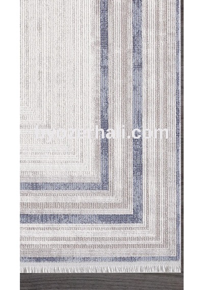 By Özer Halı Gri Renk Mavi Bordürlü Modern Stil Artemis Halı Romantik 02432b Salon Halısı Çok Renkli By Özer Halı Gri Renk Mavi Bordürlü Modern Stil Artemis Halı Romantik 02432b Salon Halısı Çok Renkli