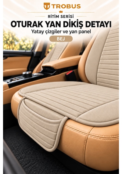 Trobus Ritim Opel Astra 2011-2015 Baby Face Ön İkili Koltuk Minderi Bej