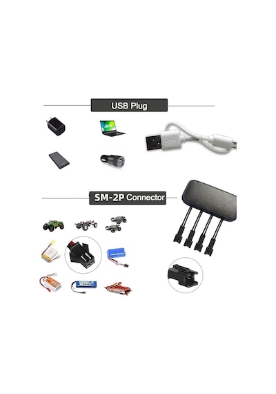 Powermaster Pm-29140 4in1 Sm-2p Soket 3.7v Lityum Pil Usb Splitter Şarj Aleti