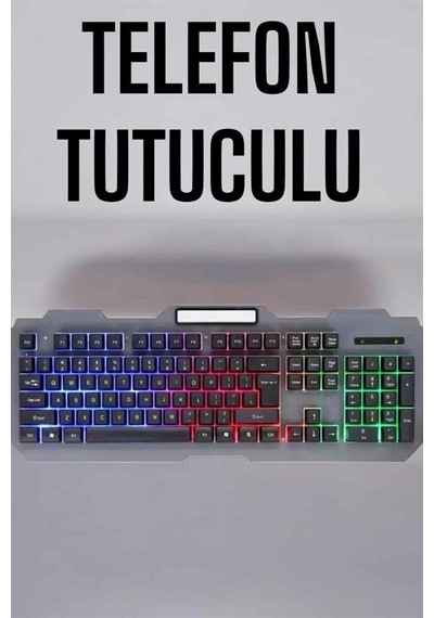 Q Klavye Rgb Işıklı Klavye Ve Mouse Seti Kablolu Mouse Hediyeliş Mh-hs1095-0723