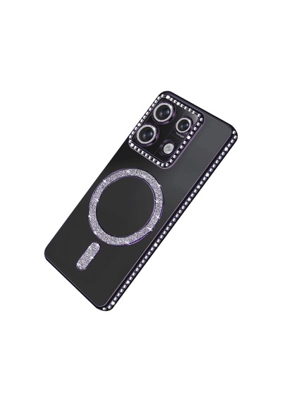 Newface - 432 - Xiaomi Redmi Note 13 Pro 4g Joke Simli Magneticsafe Kılıf - - Csmo-tex - Derin Mor